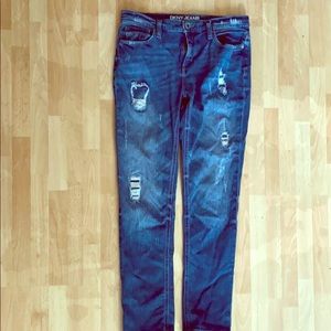 Dkny sz 2 boyfriend denim jeans ripped